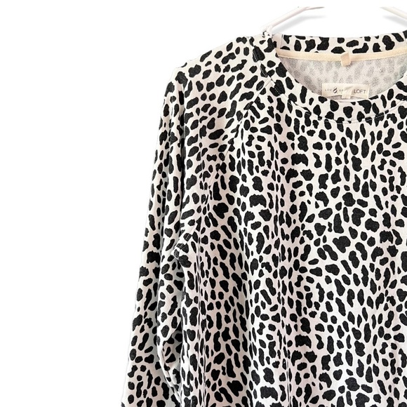 Lou & Grey for Loft Women's Cheetah Print Terry Sweatshirt - S - Picture 3 of 6